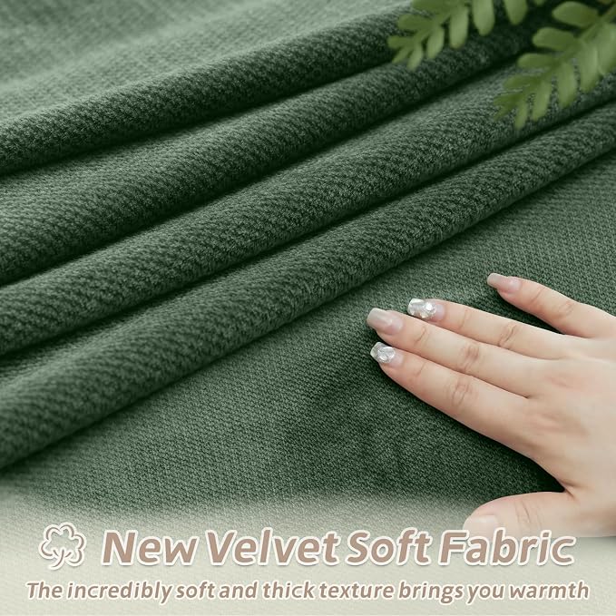 Arfntevss Sectional Recliner Couch Covers Velvet Washable Corner Sectional Sofa - Image 4