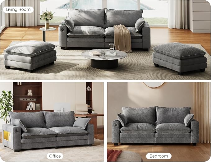 MapleGrace 80" Cloud Loveseat Sofa - Image 8