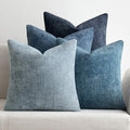 MIULEE Decorative Chenille Euro Pillow Covers Blue Series 22x22 Pack of 4 | by MIULEE