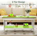 YOSHOOT 39.4" Farmhouse Coffee Table - Image 4