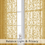 Furman Gold Sheer Curtains 84 inches Long - Image 4