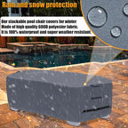 Stackable Chaise Lounge Covers for 2-3 Stackable Patio Lounge Chair, 600D - Image 4