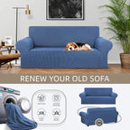 Stretch Loveseat Couch Cover, 2 Cushion Couch Slipcover, Riverside | 1-Piece - Image 3