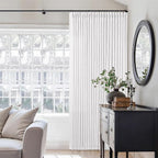 Snow White Pinch Pleat Semi Sheer Linen Curtains W70xL84 1 Panel | Light - Image 9