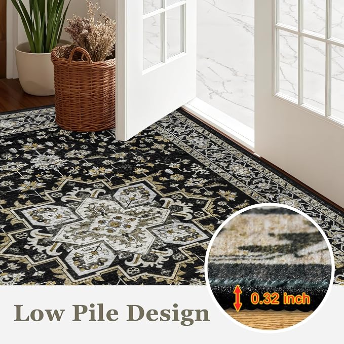 2x3 Area Rugs Living Room: Washable Rug - Image 9
