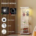 FANYUSHOW 3-Shelf Glass Display Cabinet - Image 6