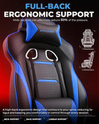 GTPLAYER Gaming Chair with Footrest, Big and Tall Game Chair 350lb Racing Style - Image 7