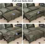 Ihanherry 59-inch Convertible Sofa Bed, Pull Out Sleeper - Image 6
