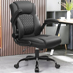 Leather Office Chair, PU Home Computer Desk Chairs - Image 2
