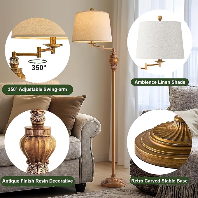 G-SAFAVA 61" Vintage Floor Lamp - Image 6
