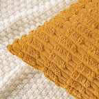 MIULEE Corduroy Decorative Throw Pillow Covers 16x16 Gold Yellow Pack of 2 | - Image 4