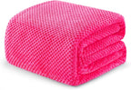 Exclusivo Mezcla Soft Waffle Fleece Bed Blanket Twin XL Size, Hot Pink | by ExclusivoMezcla