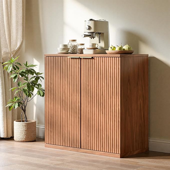 Evermagin 31.5" Walnut Buffet Cabinet by Evermagin