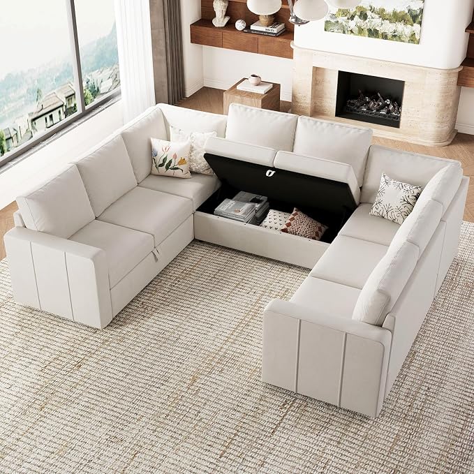 Belffin Modular Sectional Sleeper Sofa Bed - Image 4