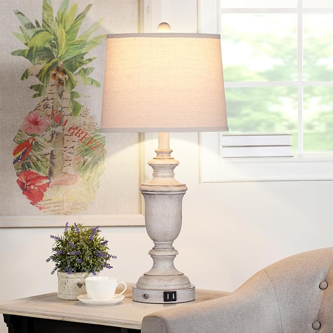 Cinkeda Farmhouse Table Lamps Set of 2 - Image 4