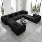 MONVANE Modular Sectional Sofa, Oversized 8 Seat Convertible U Shaped Couch - Image 2