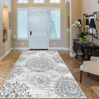 HEBE Area Rug for Living Room 4'x6', Washable Non Slip Boho Bedroom Rug | Large - Image 3