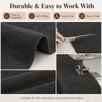 Mini Chenille Linen Blend Upholstery Fabric by the Yard, 57 Inch Wide Soft - Image 5