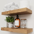 BAOBAB WORKSHOP Natural Wood Floating Shelves by BAOBABWORKSHOP