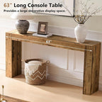 Reclaimed Solid Wood Console Table - Image 9