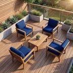 8Pcs Patio Cushion Covers Stretch Outdoor Furniture Protector Slipcovers | - Image 6