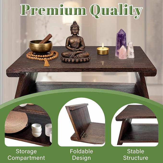 Japanese Low Floor Table Folding Coffee Tables - Image 4