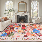 Blush Area Rug 6x9 for Living Room Bedroom | Ultra-Thin; Easy Clean; Non Slip; - Image 2