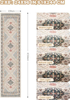 Runner Rug 2x8 Runners for Hallways Washable Rugs, Non Slip Low Pile Soft - Image 9