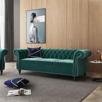 AVZEAR 3 seat Sofa, Velvet Sofa Living Room Sofa Large Sofa Modern Chesterfield - Image 5