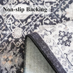 Entryway 2x4 Washable Area Rug: Oriental Stain Resistant Kitchen Runner Rugs - Image 4