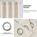 MIULEE 100% Blackout Linen Curtains - Image 4