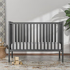 Baby Crib 5-in-1 Convertible, Wood Full Size Toddler Bed - Image 2