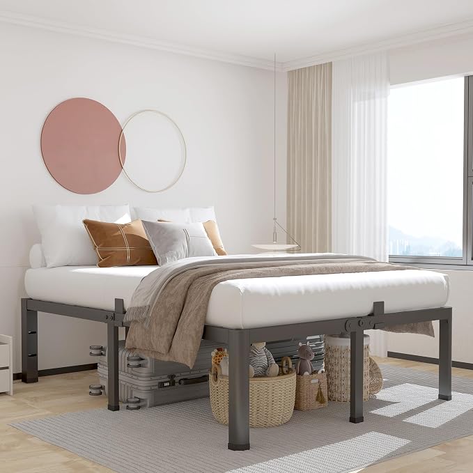 ROIL 12 inch King Size Bed Frame Metal Platform No Box Spring Needed - Image 5
