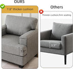 Oversized Living Room Chairs Set of 2, Comfy Accent Chair - Image 7
