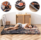 MAXYOYO Black Floral Japanese Futon Floor Mattress, Mattress Topper Portable - Image 4