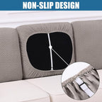 Smiry Waterproof Couch Cushion Covers, Stretch Jacquard Thick Sofa Cushion - Image 3