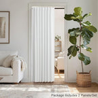 Complete Blackout Curtains White 80 Inches Long Kitchen Curtain Custom Drape - Image 2