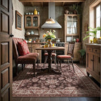 Area Rugs for Living Room, 4x6 Washable Rugs for Bedroom, Non-Slip Retro Floral - Image 6