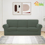 Easy-Going 7 Pieces Stretch Couch Cover Washable Sofa Cover Set - Image 2