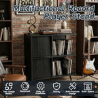 Faesun 3 Tier Flip Top Record Player Stand, Vinyl Record Storage Holds up to - Image 7