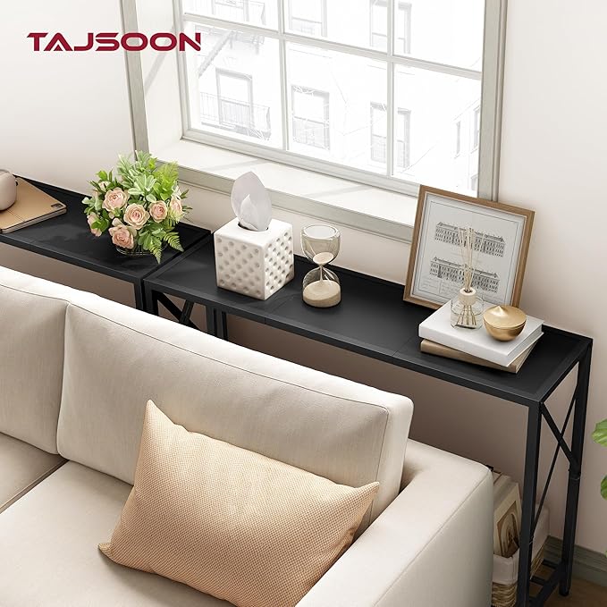 Tajsoon Console Table, 2-Tier Entryway Table, 41.8”L Narrow Sofa Tables - Image 4