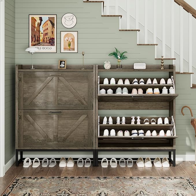 GRUSIGN Shoe Cabinet, Shoe Storage Cabinet - Image 6