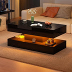 Uspeedy 39.37in Large High Glossy LED Coffee Table by Uspeedy