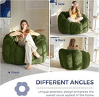 MAXYOYO Bean Bag Chair for Adults, Floral Shaped Bean Bag Sofa, Ultra Soft Faux - Image 4