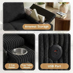 Auvsoce 65" 3-in-1 Pull-Out Convertible Sofa Bed - Image 3
