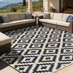 SAND MINE Reversible Mats, Plastic Straw Rug, Modern Area Rug, Large Floor Mat by SANDMIND