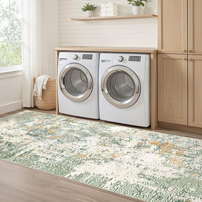 LOONGRUG Runner Rug 3x8 Washable Non-Slip Kitchen Neutral Modern Rug | Abstract - Image 7