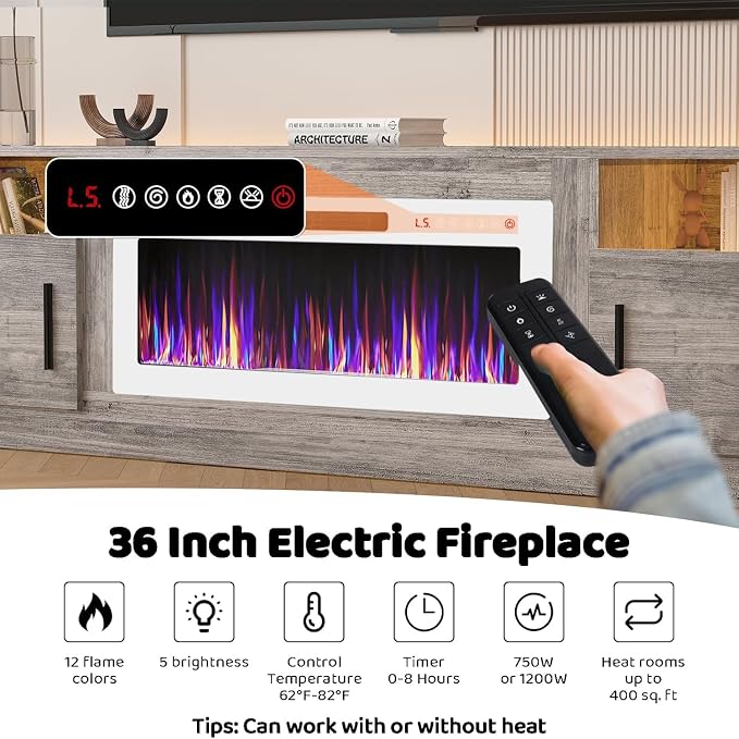 Lemberi Fireplace tv Stand - Image 3