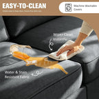 JAMFLY Couches for Living Room, 3-Seat Reversible Sectional Sofa - Image 9