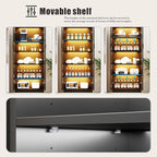 Dystler Display Cabinet with Doors and Adjustable Shelves, 5 Tier Display Case - Image 4